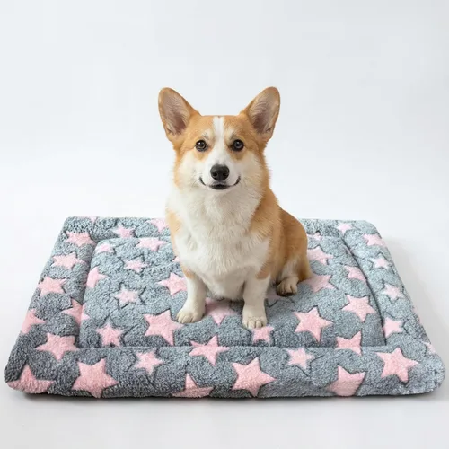 Miniatura 23 de Tapete de Cama para Perro - Tapetes de Cama Reversibles para Jaula de Perro, Suave y Transpirable, Almohadilla para Perrera, Cama de Jaula Duradera