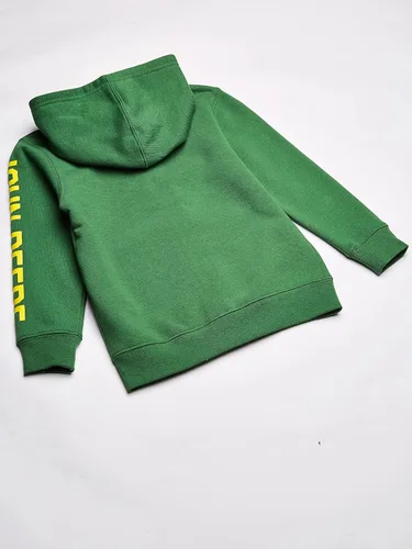 Miniatura 4 de John Deere Sudadera con capucha de forro polar pequeño con cremallera frontal, Verde
