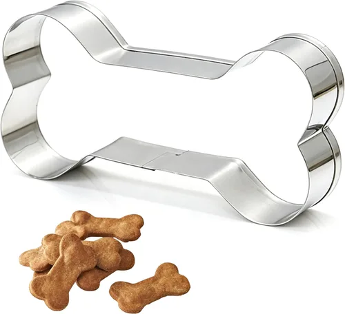 Cortador de galletas de hueso de perro, cortador de forma de hueso de perro de acero inoxidable, cortador de galletas de metal para perros, molde de