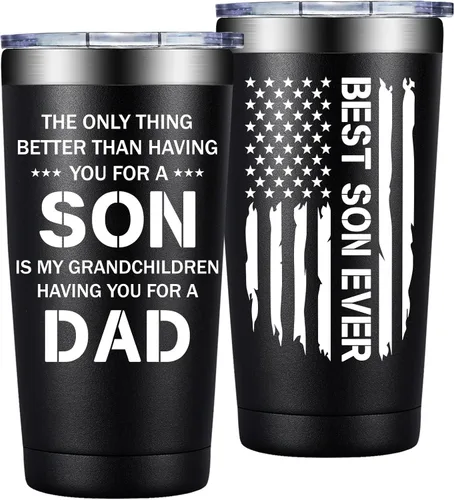 Miniatura 13 de SpenMeta Regalos para abuelos: gran Navidad, regalo del día del padre para el abuelo de parte de los nietos, vaso de aislamiento al vacío de 20