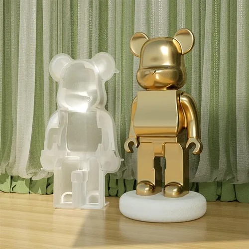 Miniatura 8 de 2 moldes de resina de oso de silicona 3D para velas de animales, molde de fundición de resina epoxi para llavero de bricolaje, jabón perfumado