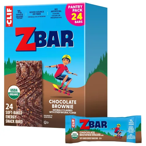 Zbar - Brownie de chocolate - Barras de snack energéticas horneadas suavemente - Sin OMG - 11g de granos integrales - Barras de granola orgánicas