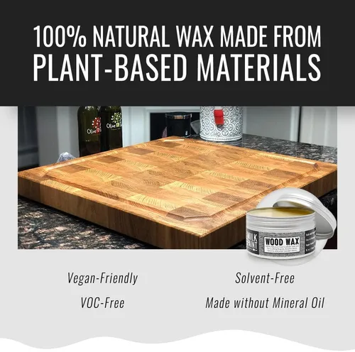 Miniatura 5 de Real Milk Paint, Cera de madera para acabado, muebles sin terminar, tablas de cortar, bloques de carnicero, grado alimenticio, vegano, 4 onzas