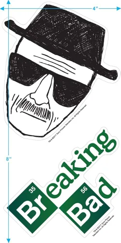 Miniatura 3 de Breaking Bad Heisenberg - Camiseta y pegatinas dibujadas a mano