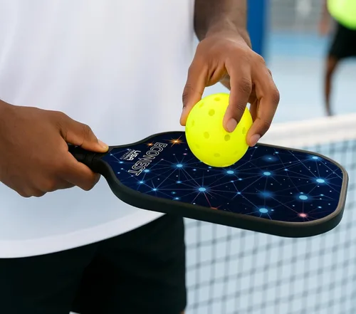 Miniatura 4 de Juego de 2 palas de pickleball con 4 bolas – Cara de fibra de vidrio de alto rendimiento para precisión, agarre cómodo y fácil control – Ideal