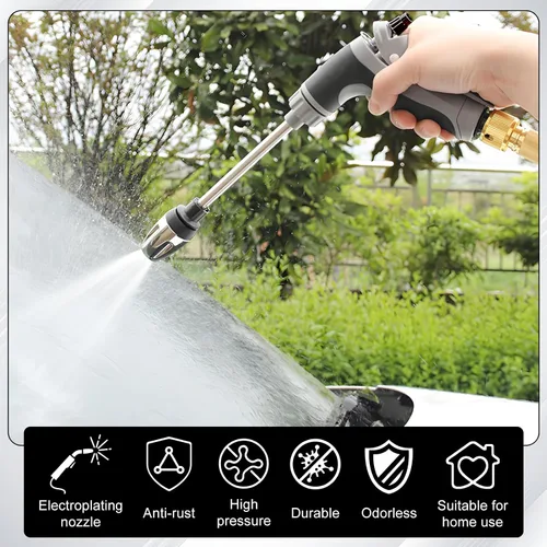 Miniatura 2 de Lavadora a presión, pistola de agua de alta presión, lavadora portátil para automóvil, limpieza de pisos, paredes, con rotación de 360° para tres