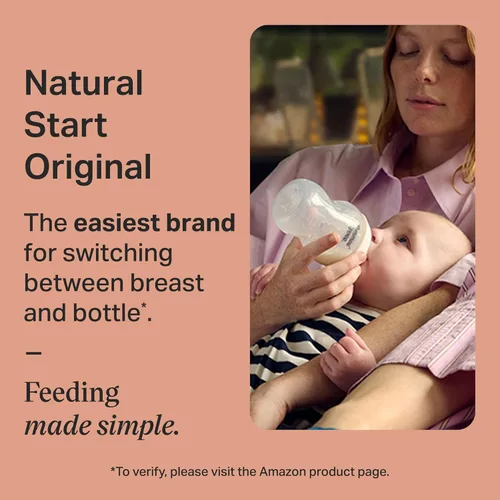 Miniatura 3 de Tommee Tippee Natural Start Glass - Juego de iniciación para recién nacido, biberones anticólicos de 5.1 fl oz y 8.5 fl oz, tetinas de flujo lento