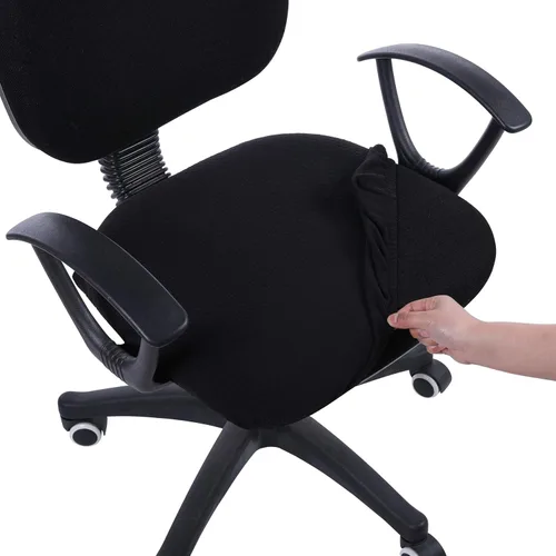 Smiry - Fundas de asiento elásticas para silla de oficina con diseño jacquard, desmontables, lavables, antipolvo, protectores para cojines de silla