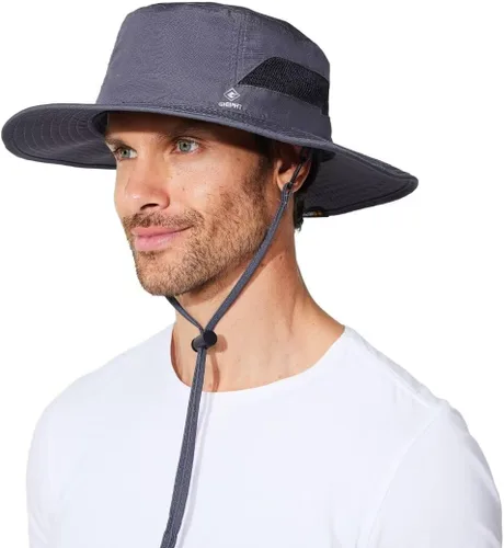 Miniatura 13 de Sombrero de pesca para hombre, sombrero de sol de ala ancha, protección UV SPF XL, XXL, tamaño grande, cabeza grande, senderismo, playa, safari