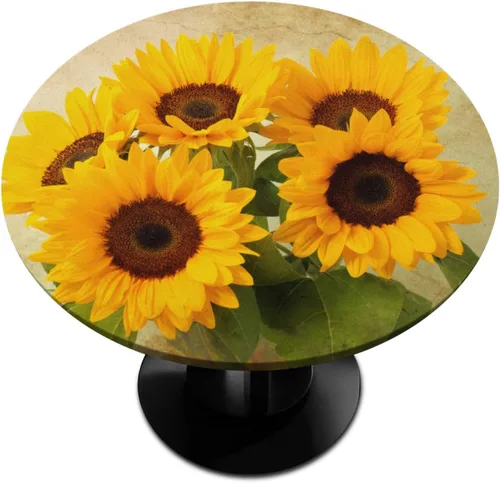 Miniatura 57 de Mantel Redondo con Elástico para Mesa de Playa, Diseño de Estrella de Mar, Cubierta de Mesa Circular, Impermeable, Lavable, de Poliéster, Pequeñas