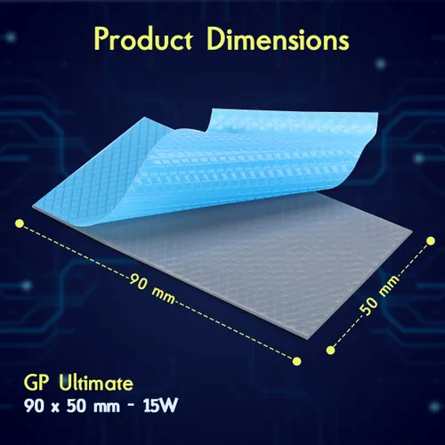 Miniatura 4 de Gelid Solutions GP-Ultimate 15W- Almohadilla térmica 3.543x1.969x0.020 in. Excelente conducción de calor, relleno ideal de huecos. Fácil instalación