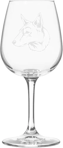 Miniatura 16 de Copa de vino de 12.75 onzas con diseño de perro grabado