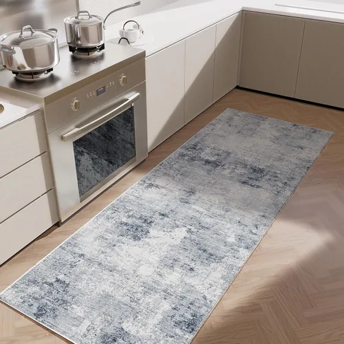 Miniatura 100 de Alfombra de pasillo lavable antideslizante: alfombra de cocina de 2 x 6 pies, resistente a las manchas, con parte trasera de goma, alfombra suave
