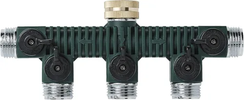 Miniatura 5 de Orbit 62019 Colector de válvula de grifo de manguera de zinc de 5 vías
