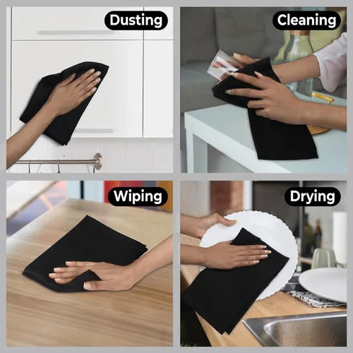 Miniatura 2 de Urban Villa Toallas de Cocina 100% Algodón Paños de Cocina para Cocina (Juego de 3) 20"x30" Paños de Cocina Altamente Absorbentes Juego de Ropa