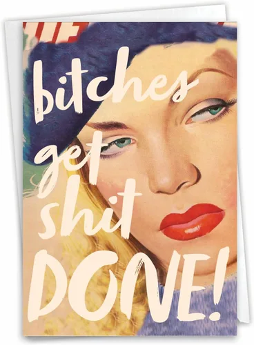 Miniatura 11 de NobleWorks - 1 Tarjeta divertida para todas las ocasiones para mujer - Tarjeta de notas de humor en blanco con sobre - All Hail the Queen C6677OCB