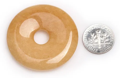 Miniatura 28 de JOE FOREMAN Anillo de cuarzo amatista natural de 1.181 in con colgante de donas circulares para hacer joyas, 1 unidad, Piedra