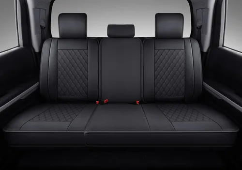 Miniatura 12 de Coverado Tundra - Juego completo de fundas de asiento de automóvil de cuero para camiones, fundas de asiento de automóvil, protector de ajuste Rojo