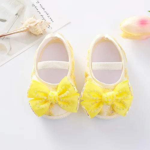 Miniatura 3 de DDDHL Zapatos para bebés, zapatos de princesa, lisos, con diadema suave, para bebés y niñas de 0 a 18 meses