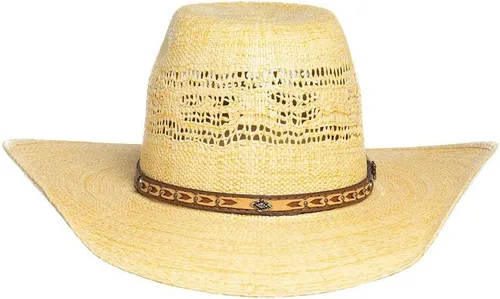 Miniatura 2 de M&F Western Products Youth Twister Toast Bangora Cool Hand Luke - Sombrero de paja prearrugado marrón M, Beige Bronceado
