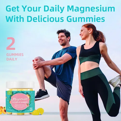 Miniatura 8 de 90 Count Magnesium Glycinate Gummies 600 mg - Sugar Free Magnesium Supplement for Adults with Glycinate & Malate, L-Theanine, Ashwagandha, Zinc