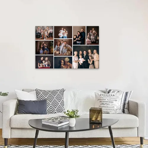 Miniatura 2 de DOARTDO Impresiones en lienzo personalizadas con tus fotos, collage personalizado de arte de pared para familia, boda, bebé, mascota, perro, marco 9