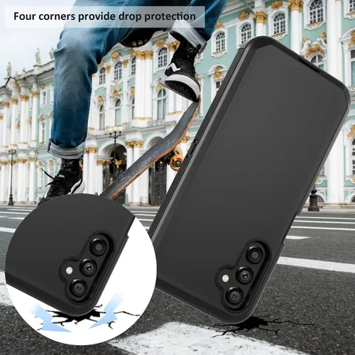 Miniatura 4 de Funda compatible con Samsung Galaxy A14 5G, con clip para cinturón, resistente, a prueba de golpes, protección de cuerpo completo, con función atril