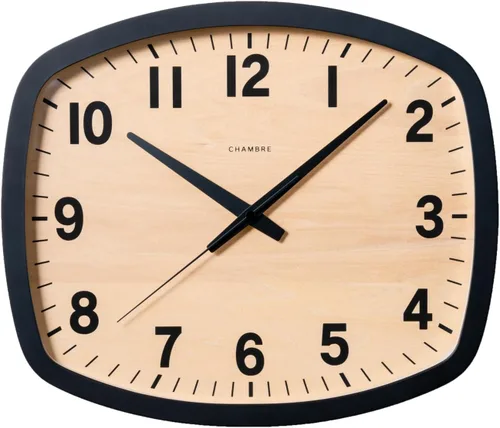 Reloj de pared hecho en Japón de madera hecho a mano, silencioso sin tictac, funciona con pilas, hecho a mano, haya norteamericana, diseño moderno