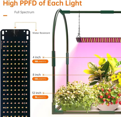 Miniatura 8 de Bstrip Mini invernadero de interior con luces de cultivo, 27.2 pulgadas de largo x 19.9 pulgadas de ancho x 27.2 pulgadas de alto, invernadero