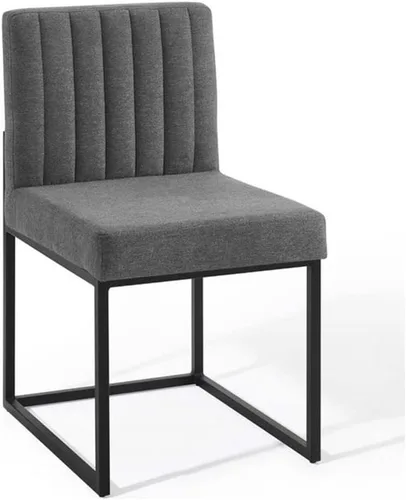Miniatura 10 de Modway EEI-3806-GLD-DUS Carriage Channel - Silla de comedor de terciopelo con base copetuda, color rosa polvoriento dorado