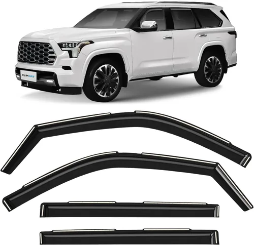 Miniatura 15 de CLIM ART - Deflectores de ventana de canal increíblemente duraderos para Honda Civic 2016-2021 Hatchback, deflectores de ventana originales, viseras