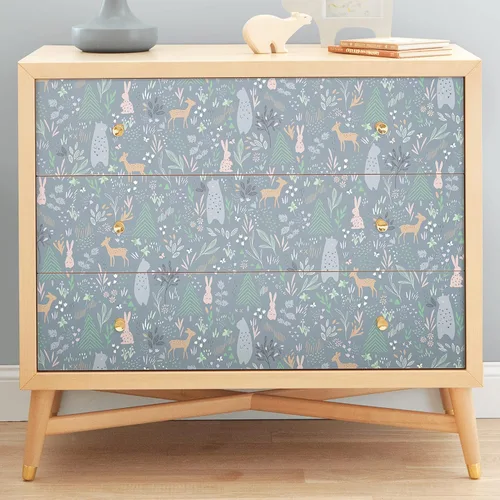 Miniatura 7 de RoomMates RMK12121RL Green Spring Forest Pals - Papel tapiz para despegar y pegar