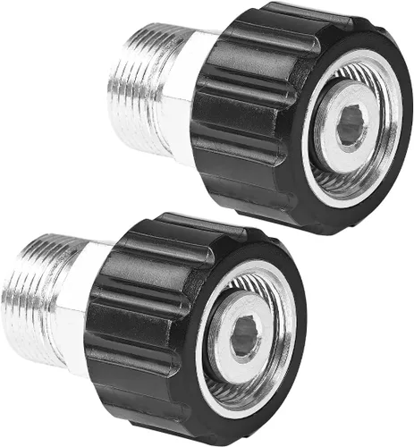 Miniatura 7 de YAMATIC Adaptador para lavadora a presión, métrica M22-0.551 in macho a M22-0.591 in hembra, conecta la manguera de lavadora a presión M22-0.551 in