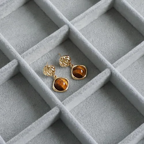 Miniatura 40 de Wuligirl - Joyero organizador de terciopelo para aretes, collares y pulseras con tapa transparente de exhibición, almacenamiento de joyas