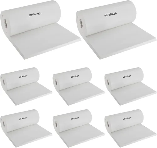 Miniatura 8 de Amylove 2 mantas aislantes de fibra de cerámica de 60 x 24 x 1 pulgadas, aislamiento térmico de alta densidad 2600f para estufas, hornos, forjas