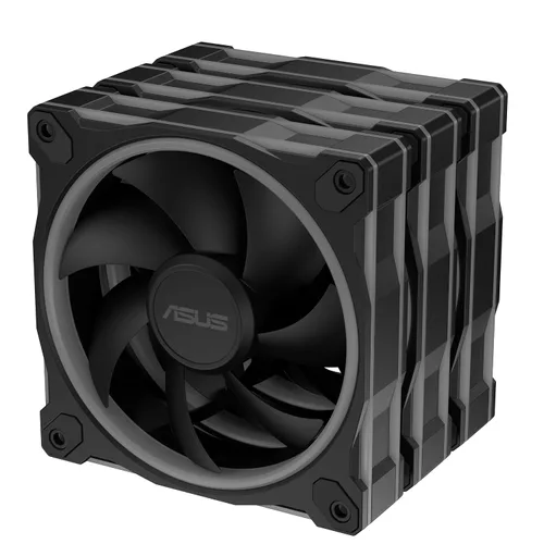 Miniatura 8 de ASUS Prime MR120 ARGB Fan Negro Paquete Triple, Marco Extra Grueso de 28mm, Silencioso, Enfriamiento de Alto Rendimiento con Control PWM, 20 LEDs