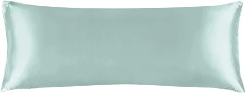 Miniatura 153 de Bedelite Funda de almohada de satén para el cuerpo, súper suave y refrescante, para el cabello y la piel, transpirable, sedosa y larga, 20 x 54 Rosa