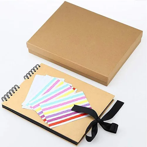 Miniatura 2 de Gotideal Álbum de recortes de bricolaje, papel para manualidades, álbum de fotos de boda y aniversario, álbum de recortes familiar, accesorios