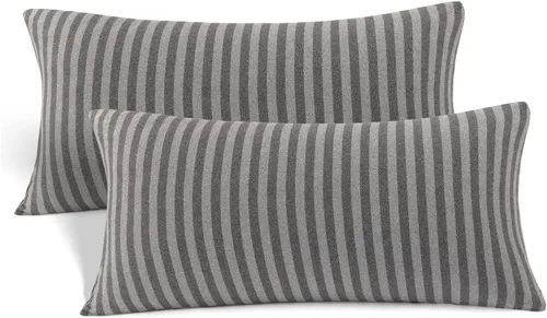 Juego de 2 fundas de almohada pequeñas de punto Jersey Knit para viajes o niños pequeños de 12 x 16 pulgadas, 13 x 18 o 14 x 20 pulgadas, sobre