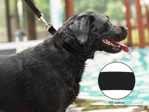 Miniatura 6 de Collares de perro impermeables, fácil de limpiar, collares ajustables para perros pequeños, medianos y grandes (negro, M)