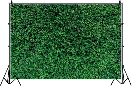 Miniatura 4 de Fondo de fotografía de pared de hierba natural, Yeele de 8 x 6 pies, hojas verdes de primavera, telón de fondo verde, pancarta de cumpleaños, boda