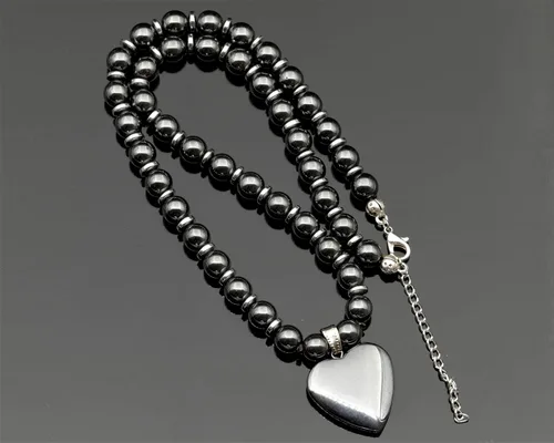 Miniatura 25 de Colgante de corazón de aventurina natural, Collar de cuentas de aventurina genuina, Collar de piedra verde, Collar de piedras preciosas, Cuentas