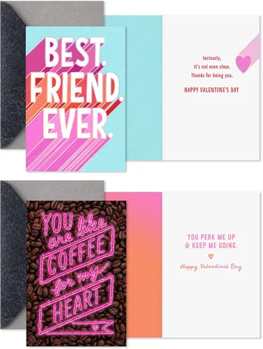 Miniatura 2 de Hallmark Tarjetas del día de San Valentín, surtido de tarjetas del día de los galentinos (4 tarjetas con sobres)