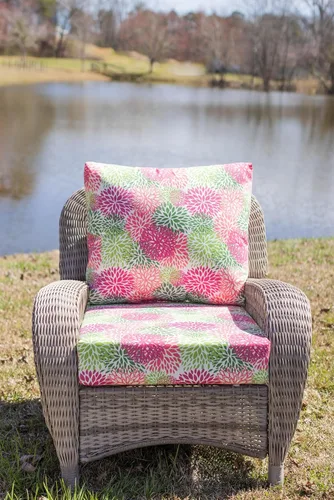 Miniatura 3 de RSH DECOR Cojín de asiento profundo con respaldo de almohada, asiento de 22 x 25 pulgadas, tela hilada resistente al agua y a la decoloración, juego