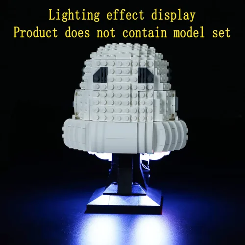 Miniatura 7 de GEAMENT Kit de luz LED compatible con casco Lego Stormtrooper - Juego de iluminación para modelo de construcción 75276