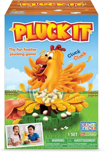Miniatura 4 de Game Zone Pluck It - Juego interactivo de pollo para 2 a 4 jugadores de 4 años en adelante, desarrolla habilidades de coordinación mano-ojo