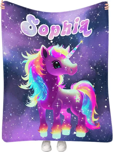 Miniatura 42 de Manta personalizada de sirena para niñas, manta de envoltura personalizada con nombre, manta de forro polar suave para niños recién nacidos, manta