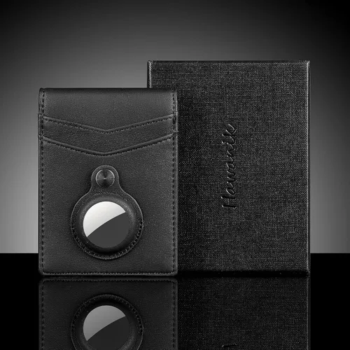 Miniatura 7 de Hawanik Billetera plegable delgada para hombre con soporte integrado para AirTag