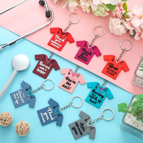 Miniatura 4 de Sureio 36 llaveros de la semana de CNA, regalos de enfermera, llavero a granel para enfermera, graduación, fiesta, decoración, enfermera