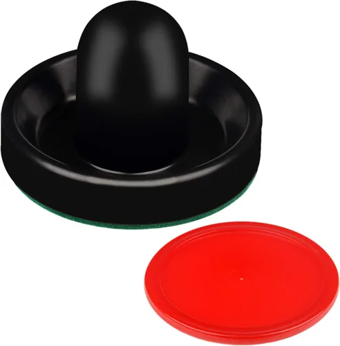 Miniatura 3 de ONE250 Empujadores de hockey de aire y discos de hockey de aire rojo, asas de portería, accesorios de repuesto para mesas de juego